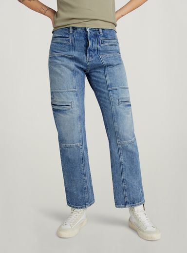 Viktoria Utility High Straight Jeans